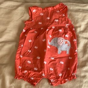 Baby girl elephant romper